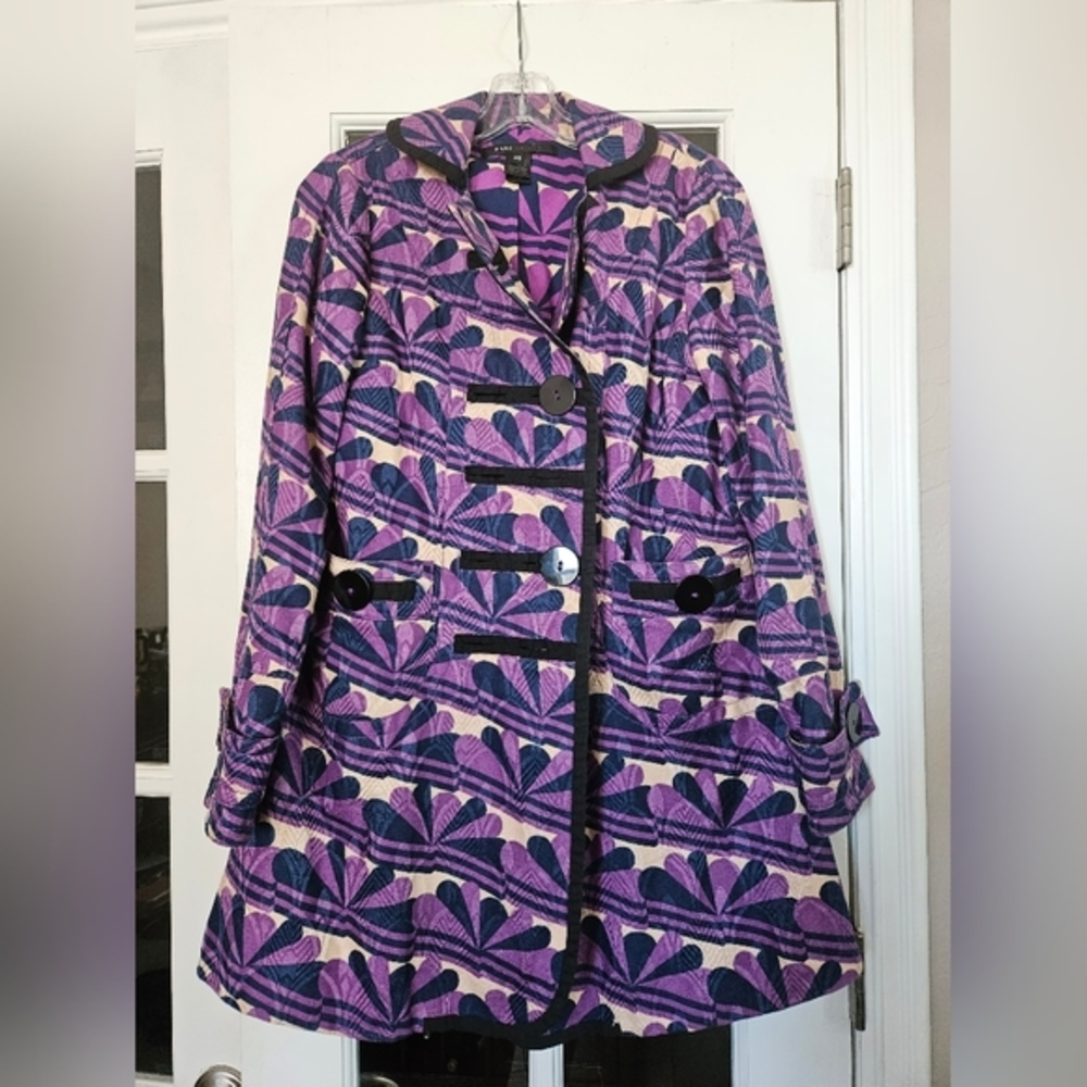 Marc Jacobs women's purple double breasted pea coat size xs